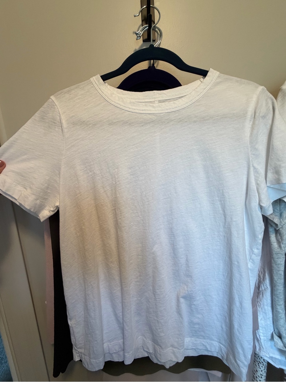 LOFT White Short Sleeve Crewneck Tee